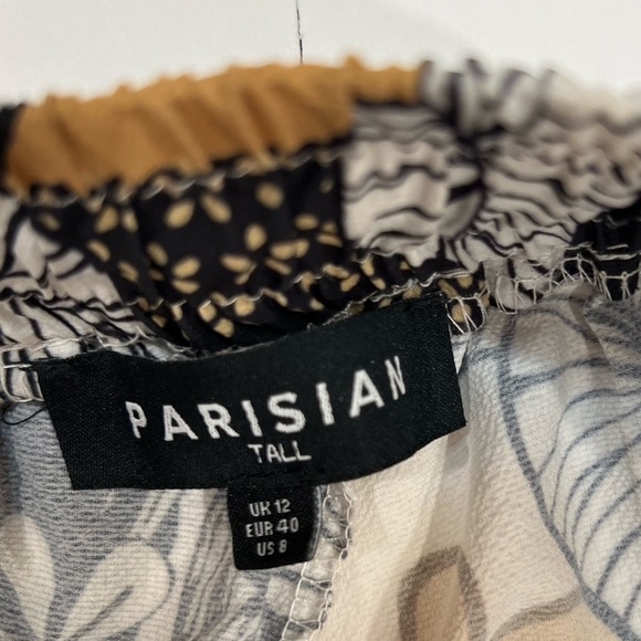 Parisian Floral Woman’s Flowy Lightweight Wide Leg Pants Size 8 Tall - Picture 7 of 7